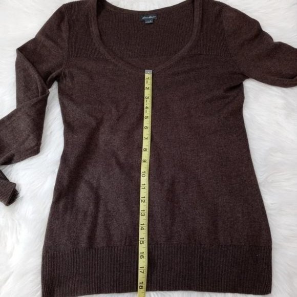 EDDIE BAUER WOMENS SMALL BROWN SWEATER - Picture 14 of 15